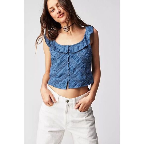 Free People Riviera Lace Tank Size L - Picture 1 of 6